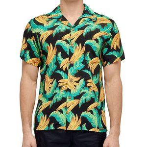 NEW - SUNDEK - Goldenwave Floral Hawaiian Short Sleeve Button Shirt - Small 0008